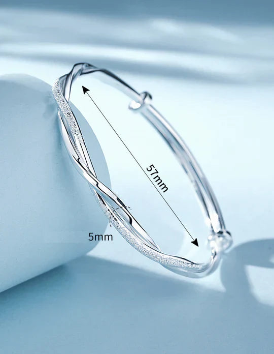 Twisted Silver-Tone Bracelet