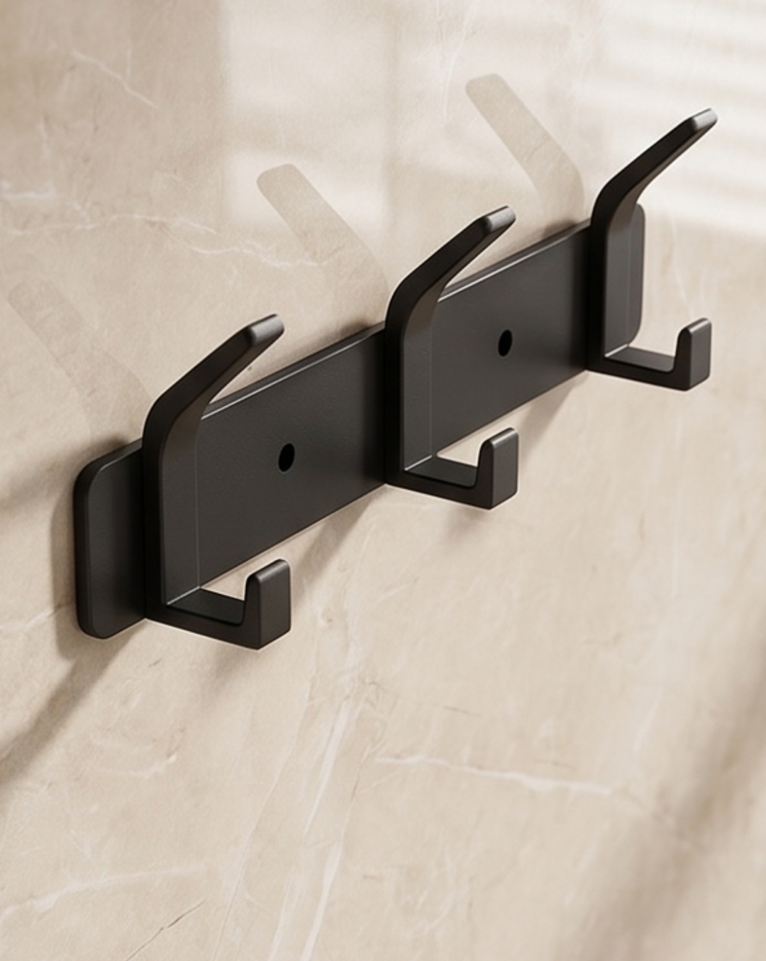 Aluminum Wall Hooks – 3, 4, 5 or 6 Hooks | Bathroom Towel Rail