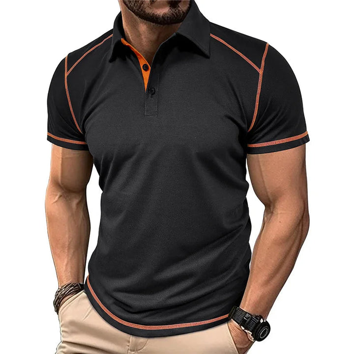 Men's Color-Block Polo Shirt