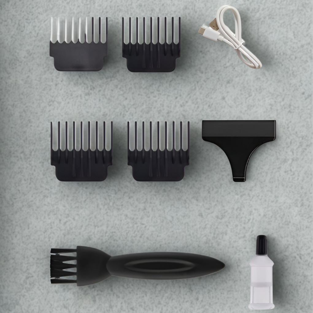 Rechargeable Hair and Beard Trimmer with Attachments