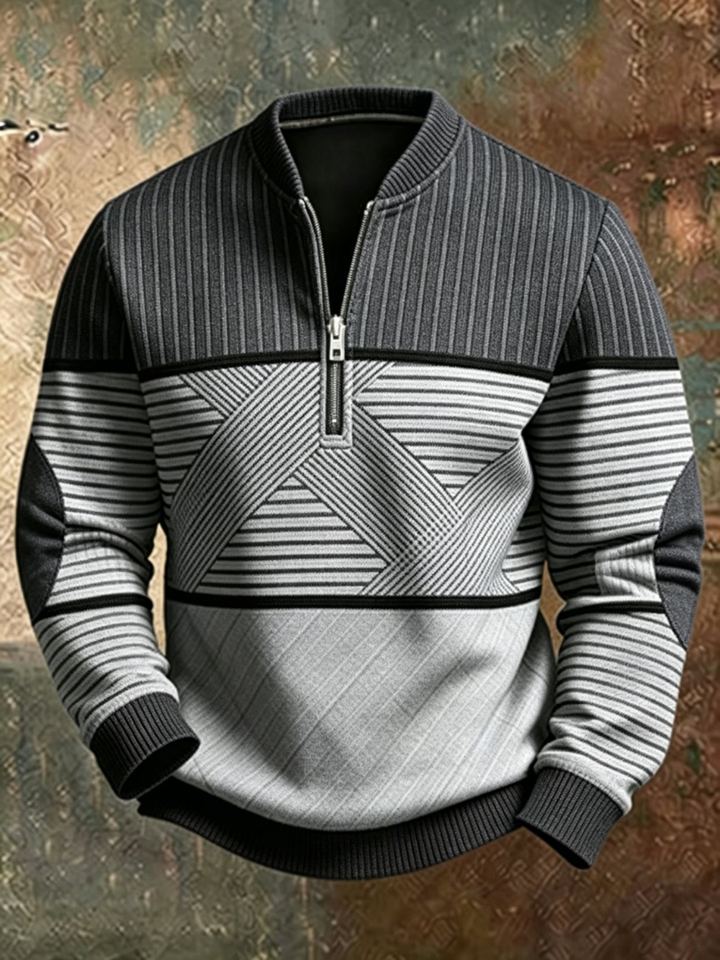 Stylish Men's Half-Zip Sweater