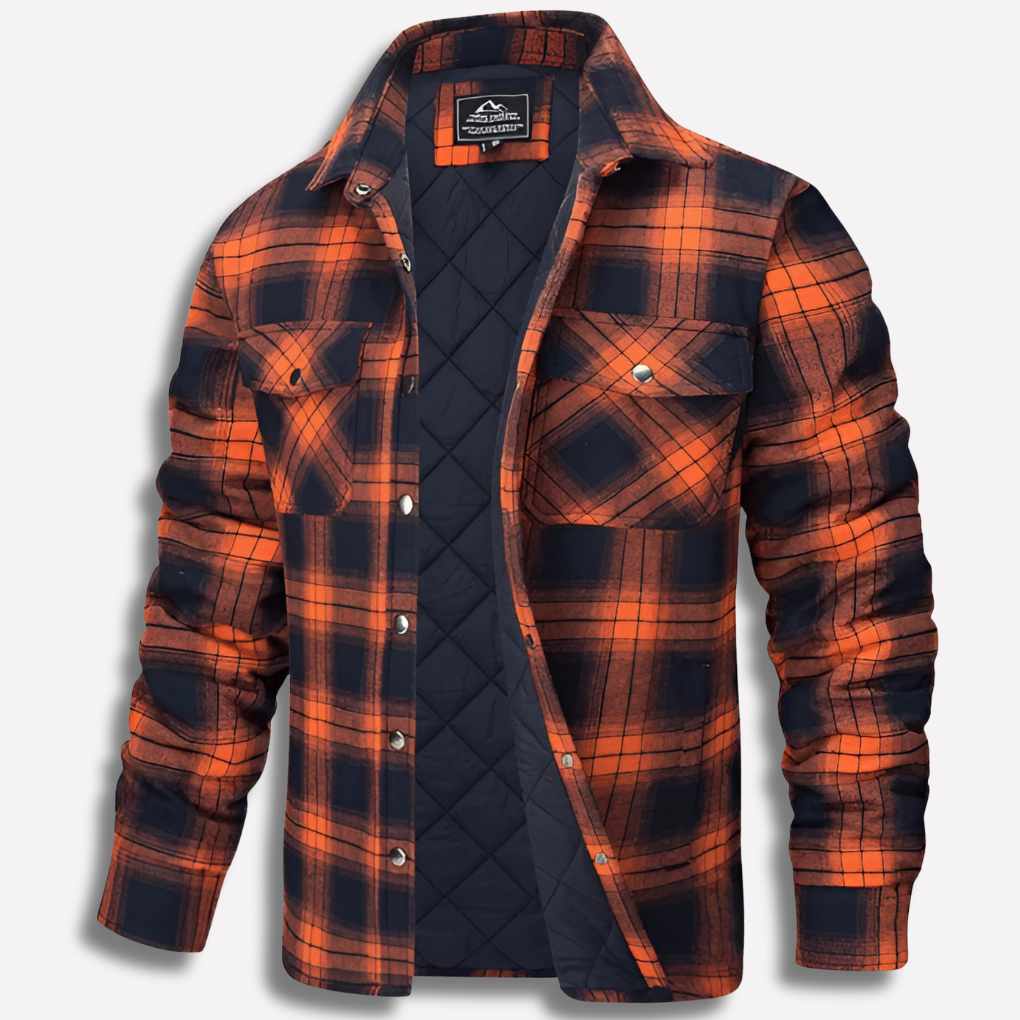 Cotton Checked Flannel Lumberjack Shirt