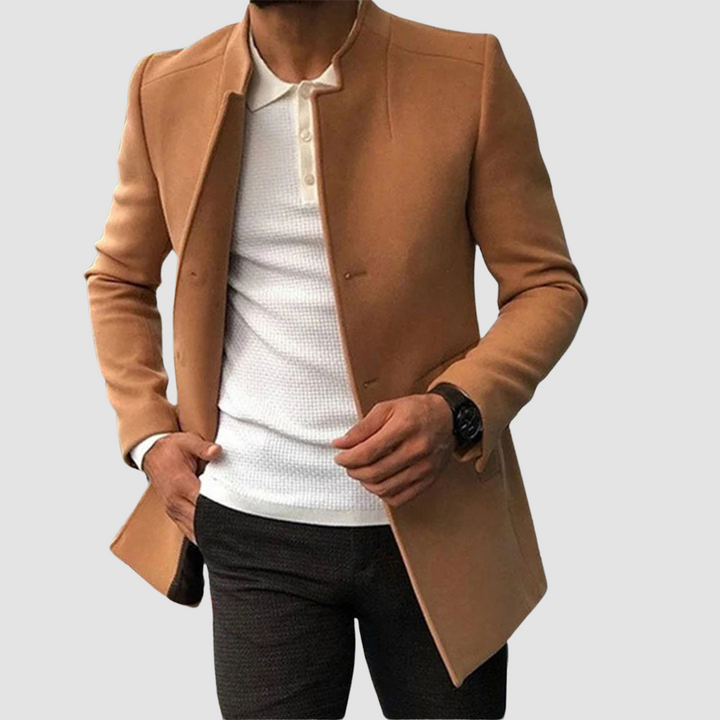 Classic Long Men's Coat – Timeless Elegance for Every Season