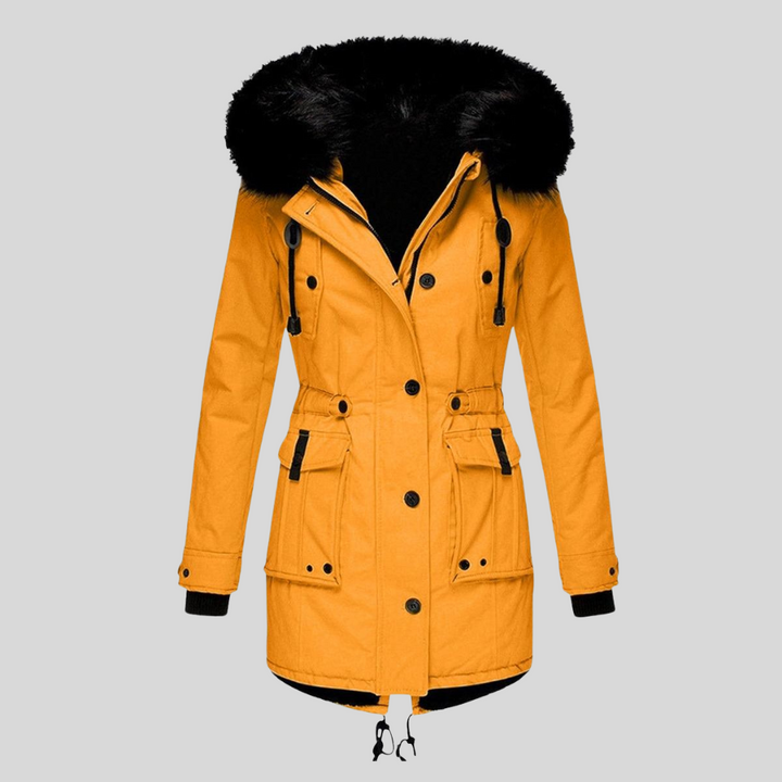 Women’s Winter Hooded Coat – Functional Layer with Pockets