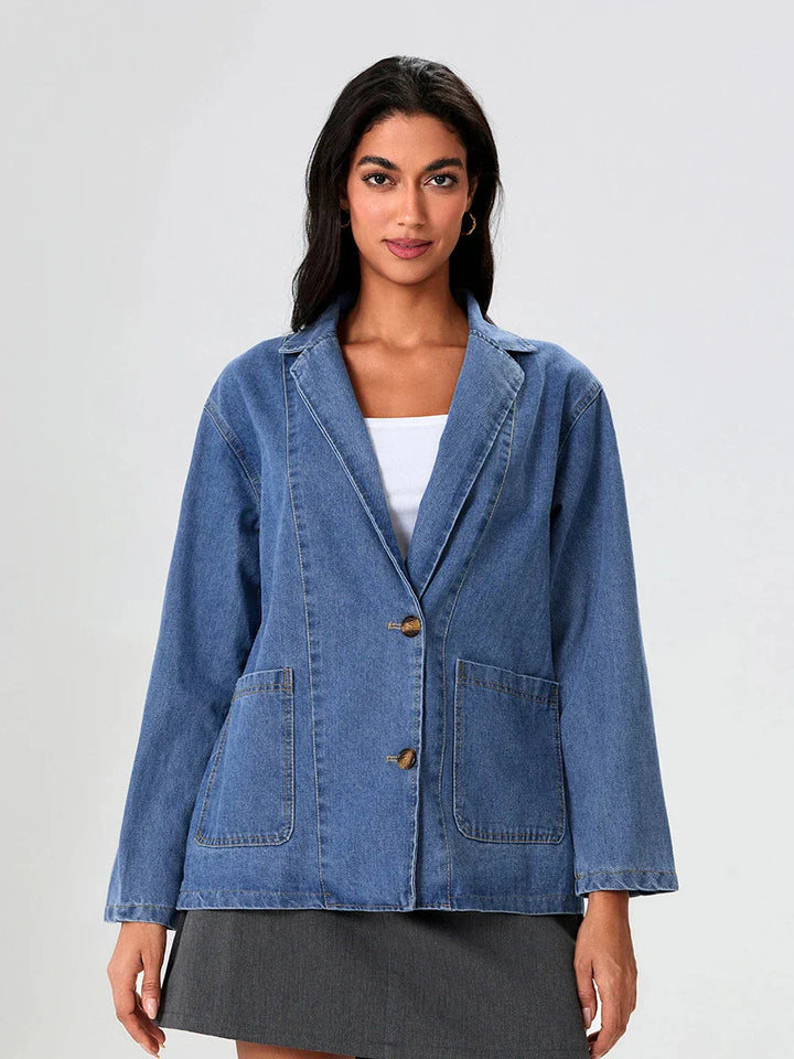 Denim Blazer with Classic Fit
