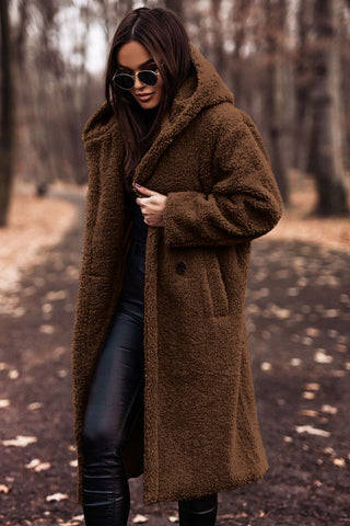 Women's Hooded Winter Coat – Faux Fur, Casual, Warm for Cold Days