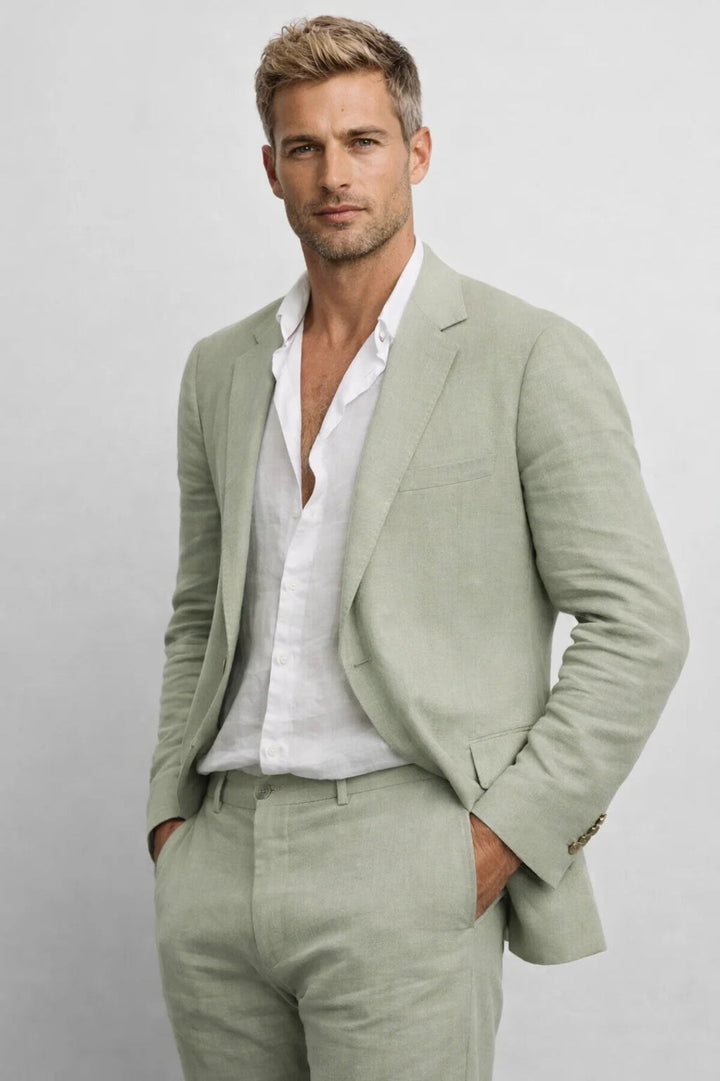 Men's Fitted Two-Piece: Blazer and Pants – Elegant Suit