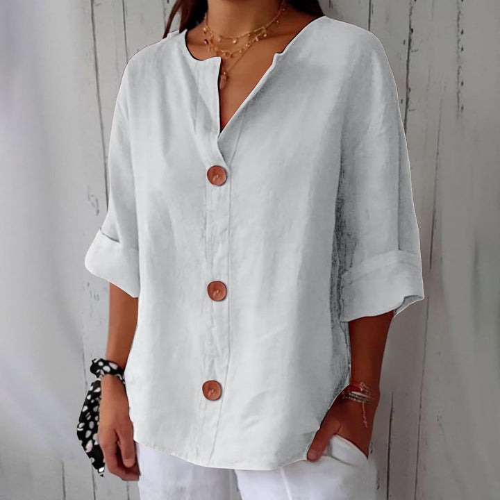 Olivia – relaxed linen blouse: light and comfortable summer top