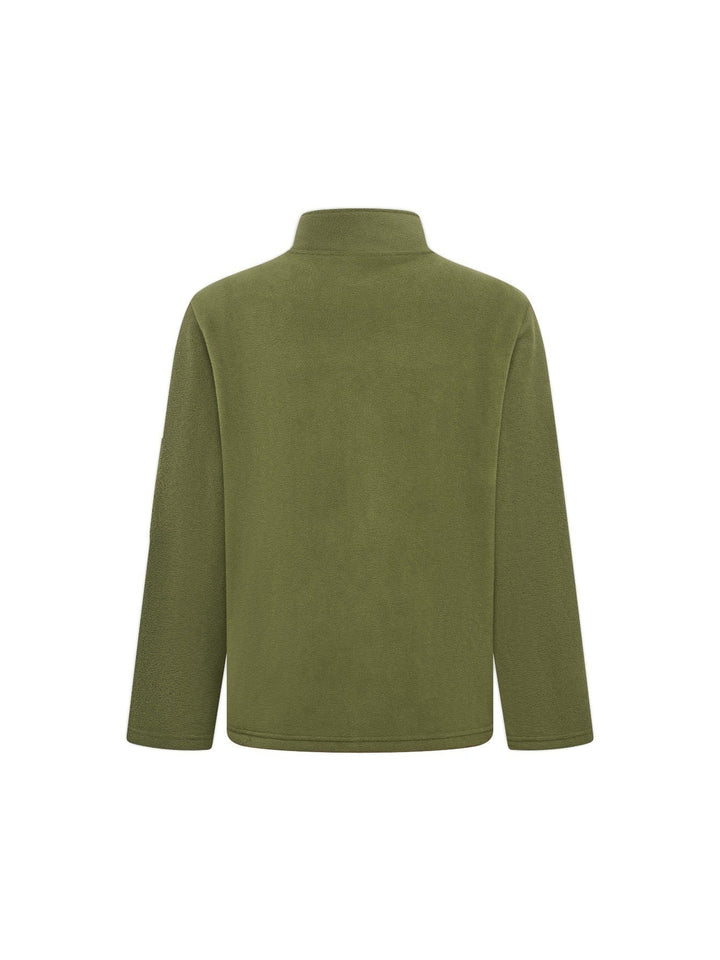 Men's Fleece Jacket with Stand-Up Collar, Windproof and with Stretch Fit