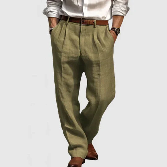 Men’s Cotton-Linen Casual Trousers – Relaxed Elegance for Everyday Comfort