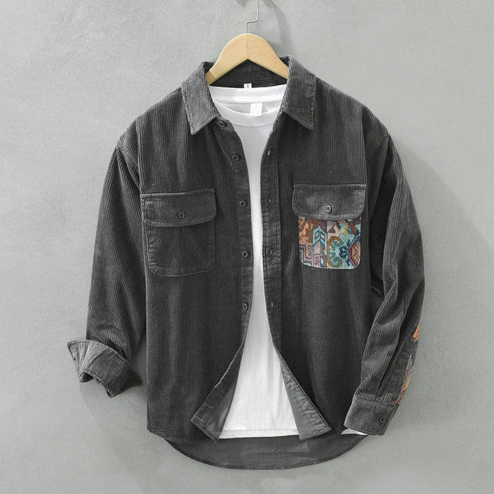 Men's Vintage Long Sleeved Shirt - Classic Style with Timeless Appeal