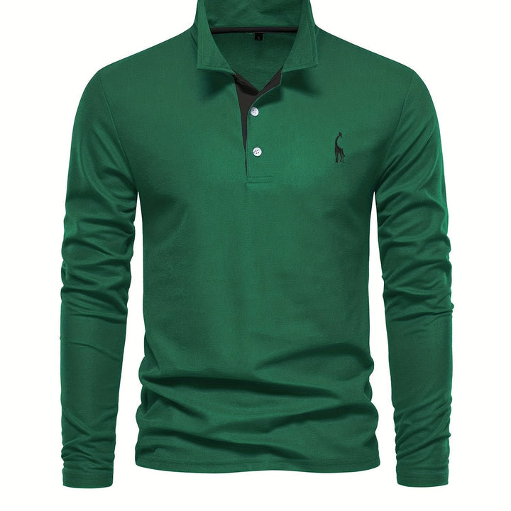 Comfortable Men's Long-Sleeved Polo Shirt