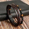 Men's Layered Stone Bead Bracelet