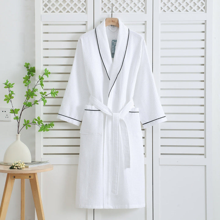 Lightweight Kimono Cotton Waffle Bathrobe