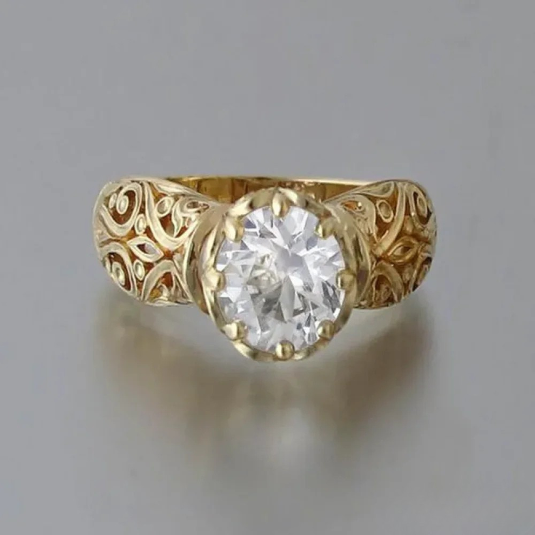 Minimalist Ring with White Cubic Zirconia