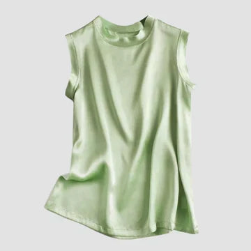 Féline - Sleeveless Silk Satin Top