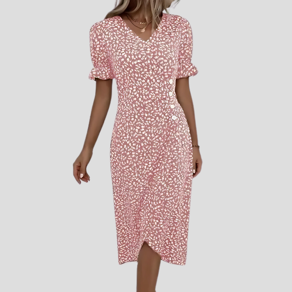 Women’s Elegant Floral Midi Dress