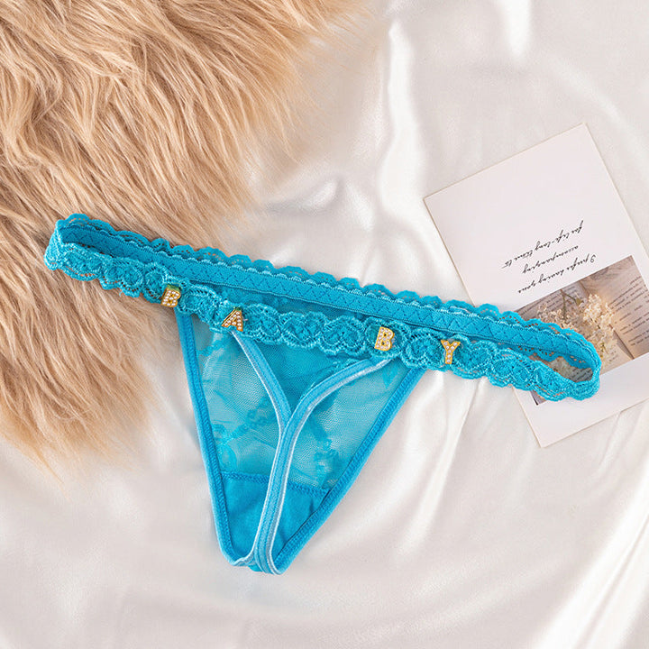 LaceFlair Personalized Lace Lingerie with Crystal Letters