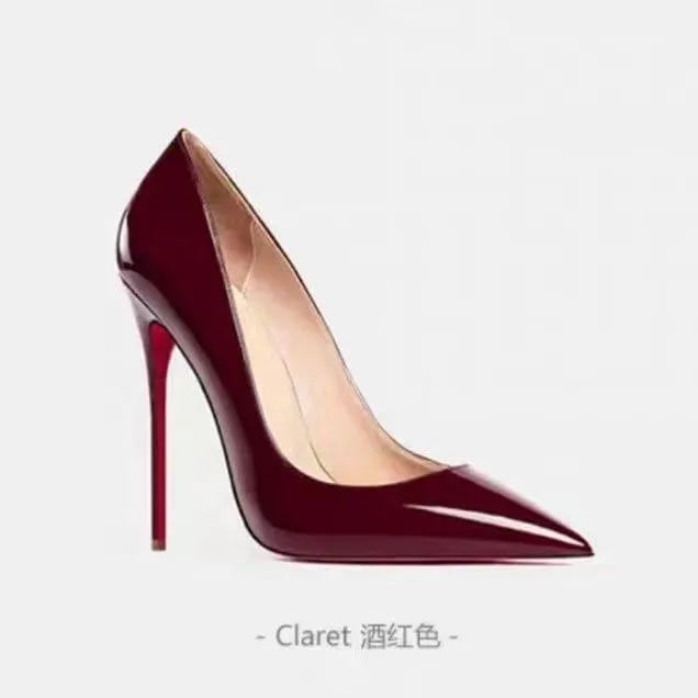 Women's Stiletto Heels – Pointed Toe & Patent Leather, Various Colors
