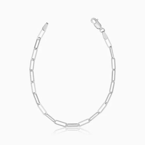 Elegant white gold link bracelet