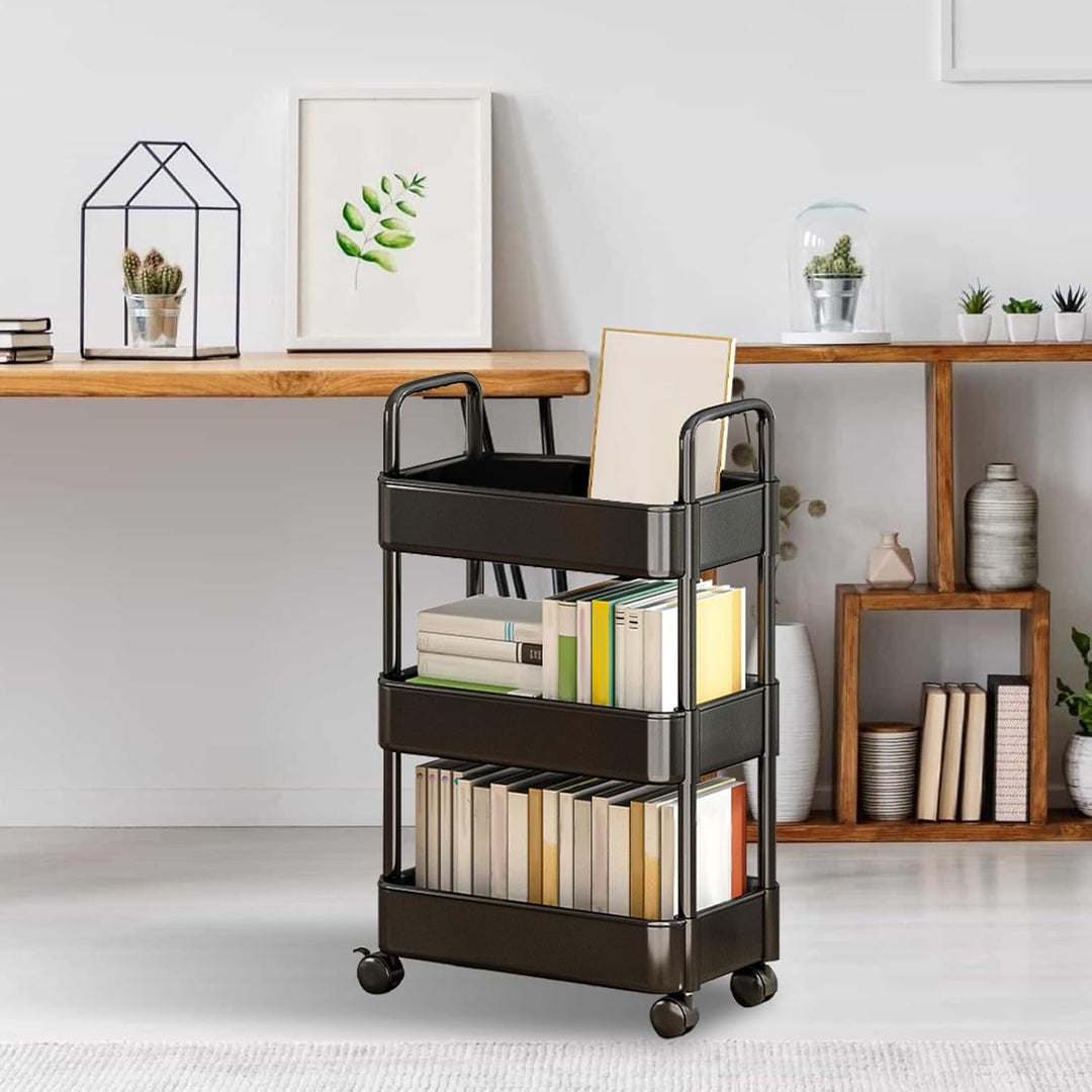 Rolling Utility Cart with Wheels and Handle – Veyora