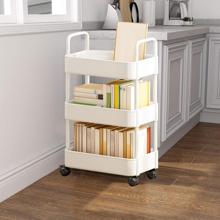 Rolling Utility Cart with Wheels and Handle – Veyora