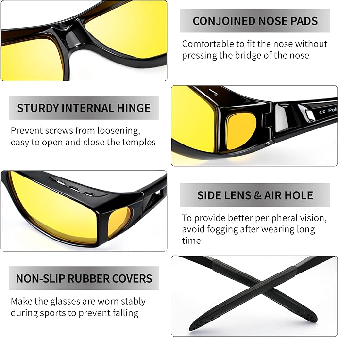 Polarised Night Driving Glasses - Jeremy