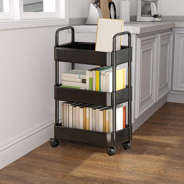 Rolling Utility Cart with Wheels and Handle – Veyora