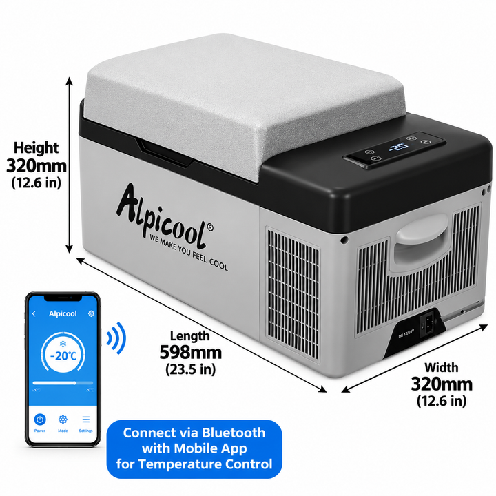 Portable Bluetooth App Control Compressor Car Fridge Freezer