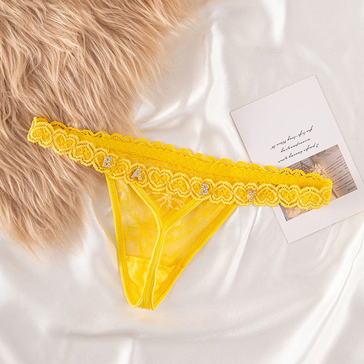 LaceFlair Personalized Lace Lingerie with Crystal Letters