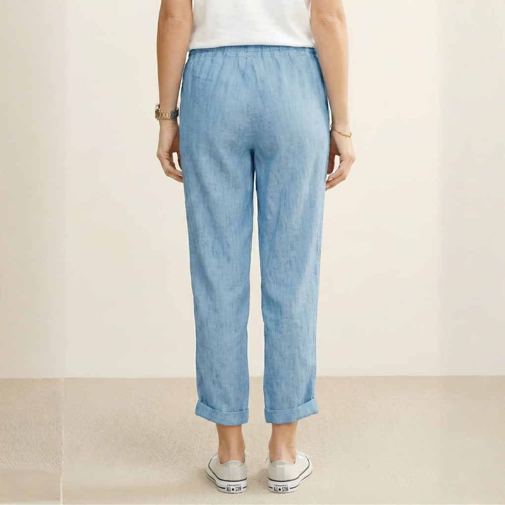 Drawstring Waist Casual Pants