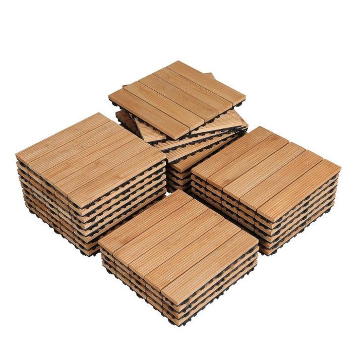 Interlocking Wood Tiles for Indoor and Outdoor