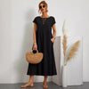 Women’s Short Sleeve A-Line Midi Dress