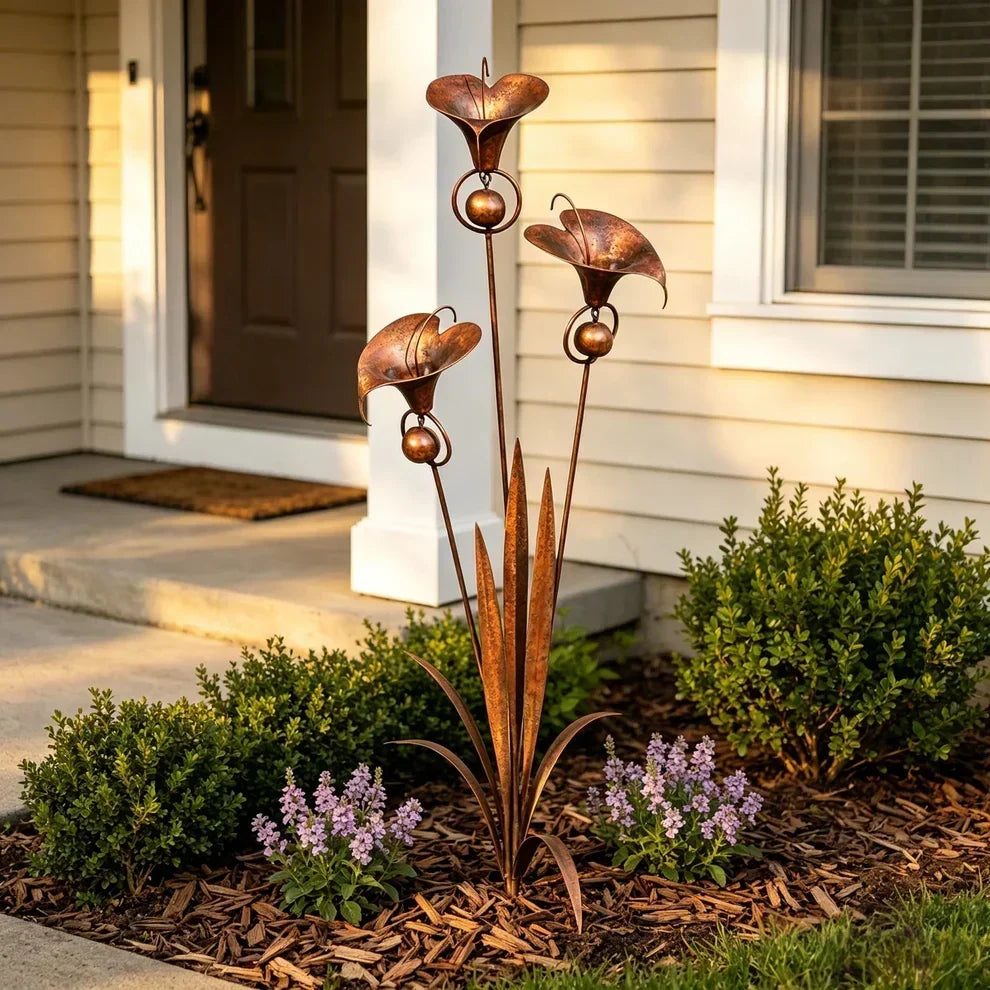 Copper Bloom Garden Stakes