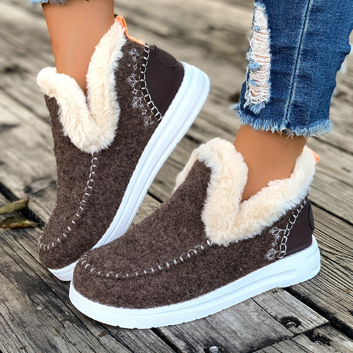 Women's Warm Slippers – Non-Slip, Plush Lining for Home and Winter Use