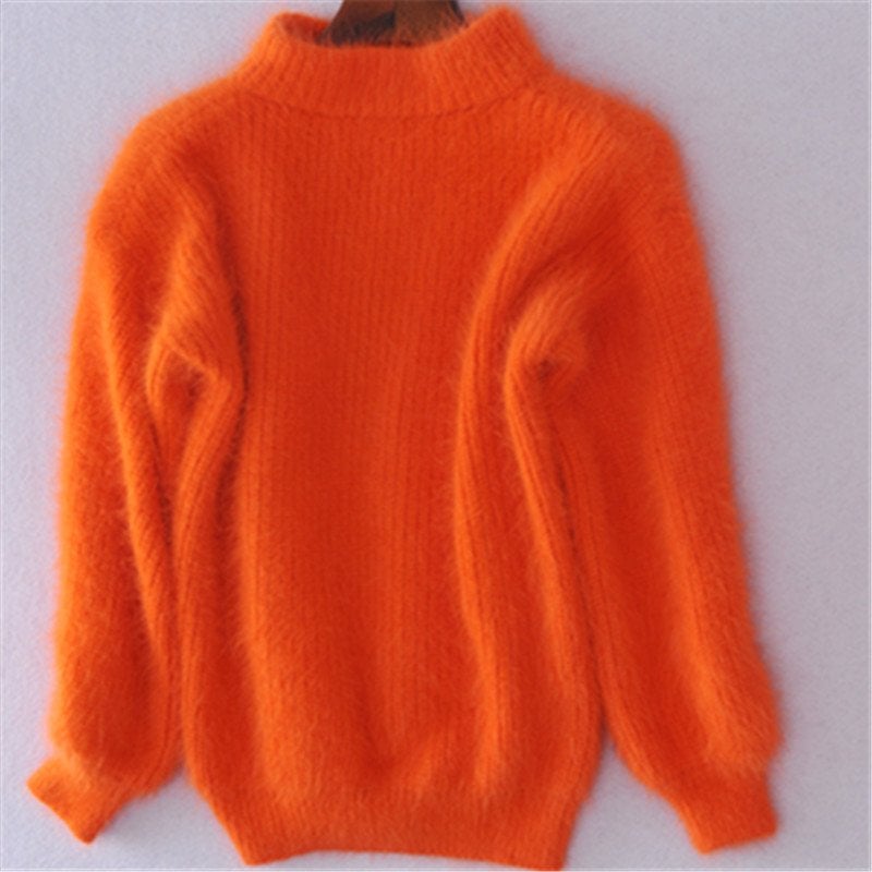 Mohair-Blend Turtleneck Sweater