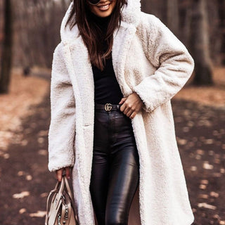 Women's Hooded Winter Coat – Faux Fur, Casual, Warm for Cold Days