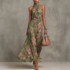 Resort-style Elastic Waist Figure-flattering Dress
