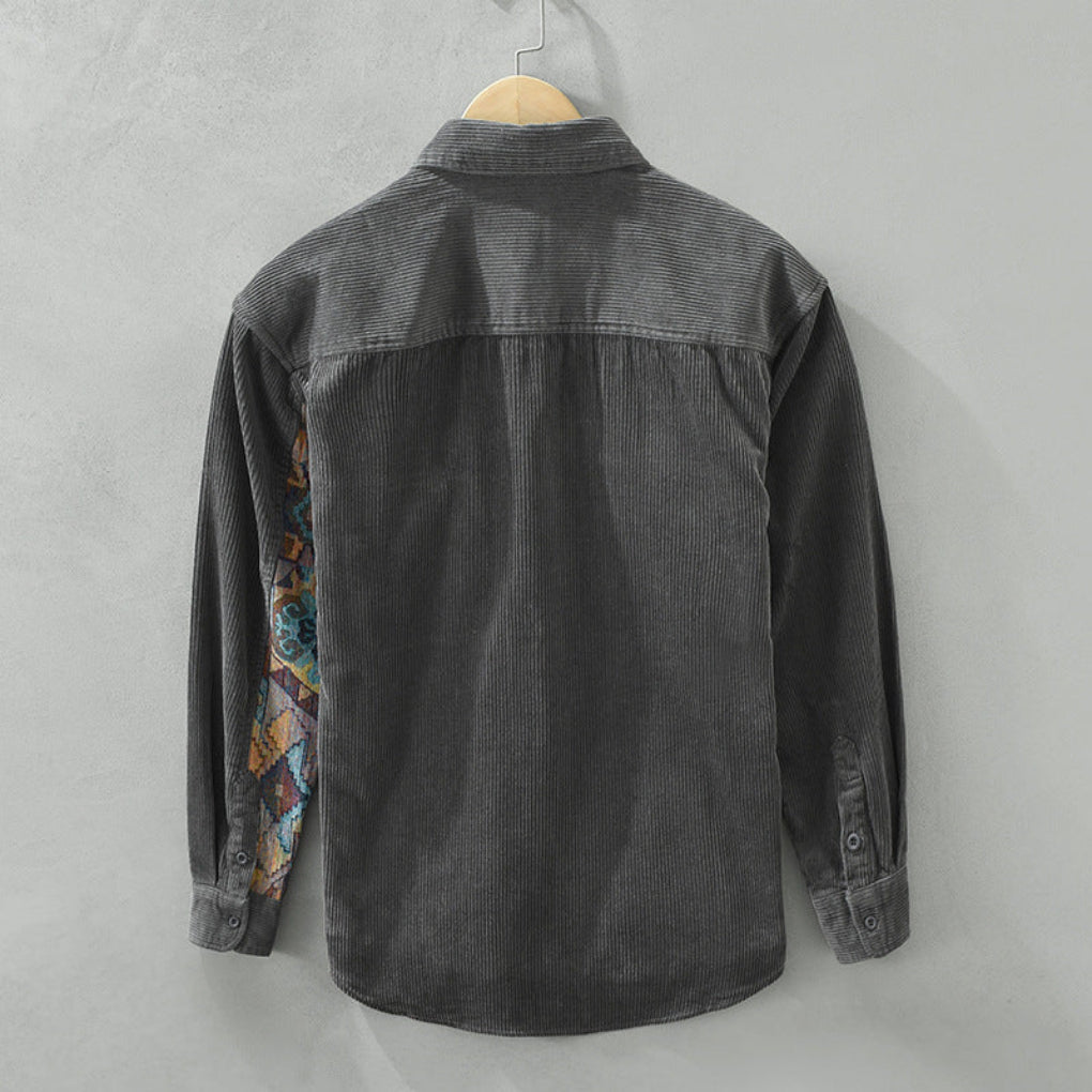 Men's Vintage Long Sleeved Shirt - Classic Style with Timeless Appeal