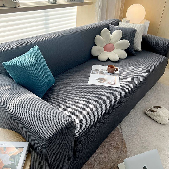 Textured Stretch Sofa Cover Non-Slip Sofa Protector