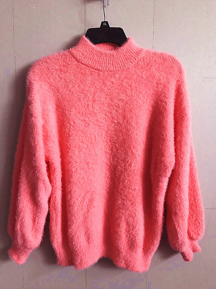 Mohair-Blend Turtleneck Sweater