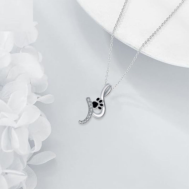 Cute Paw Print Pendant Necklace