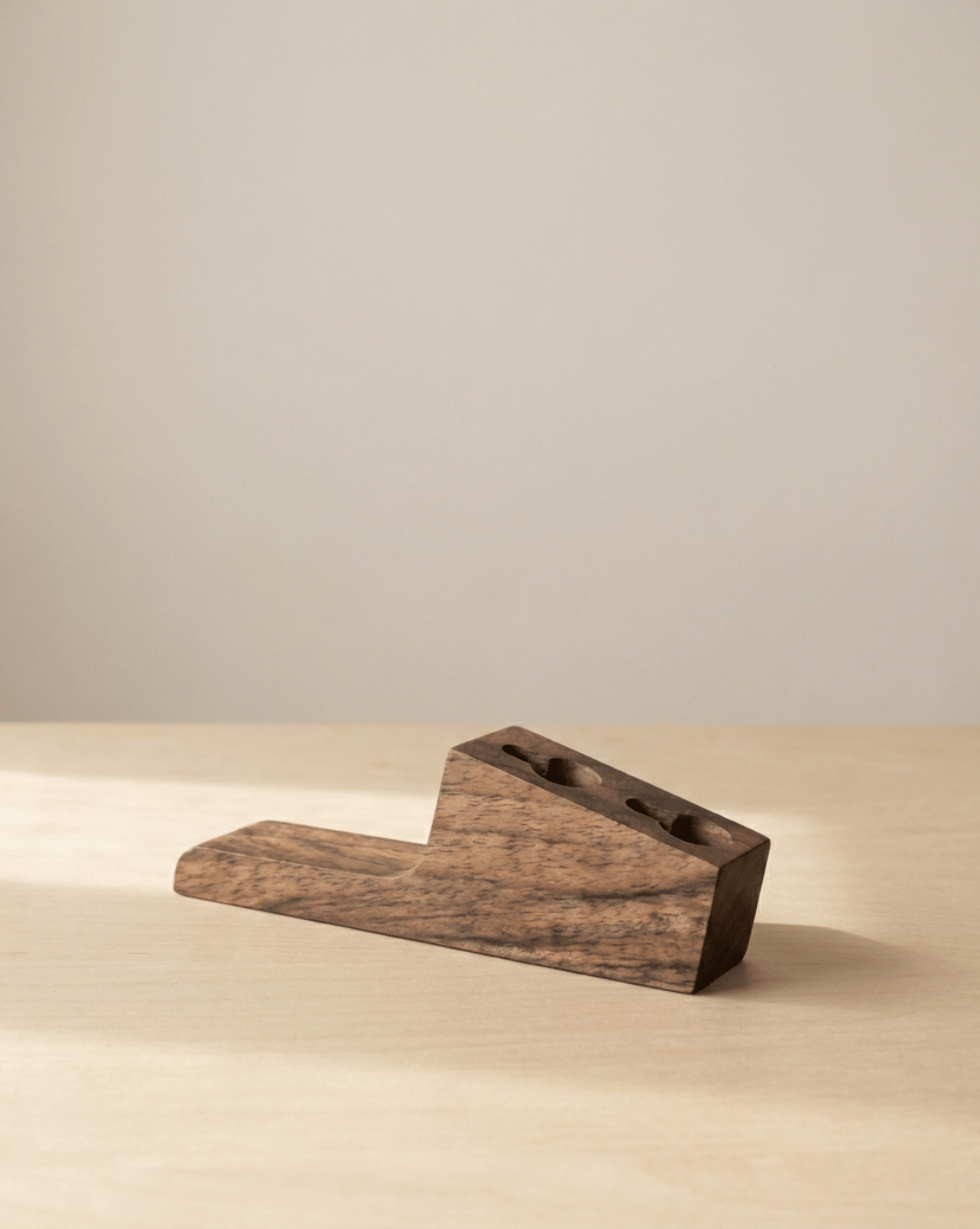 Wooden coat hooks, set of 4 – minimalist wall hooks for hallway and bathroom