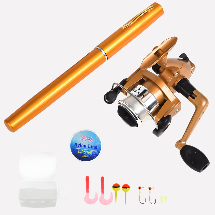 Telescopic Pocket Fishing Rod and Reel Set