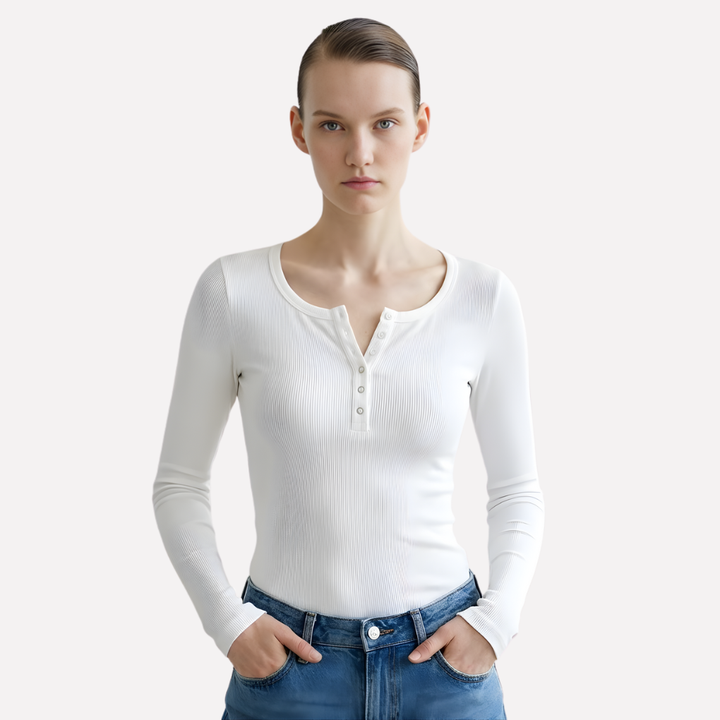 Women’s Long Sleeve Henley Top