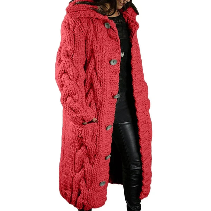 Comfortable Chunky Knit Cardigan - Emma