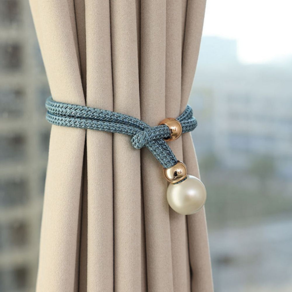 Lustrous Elegant 2-Piece Set Pearl Curtain Tie Back
