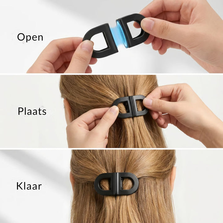 Magnetic hair clip with flat grip – comfortable, bump-free hold