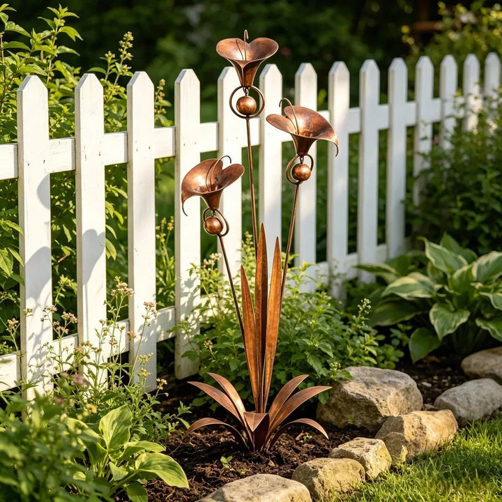 Copper Bloom Garden Stakes