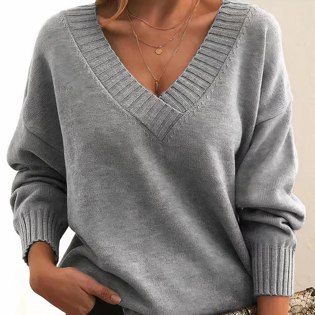 Cashmere Women's Sweater with V-Neck – Amira Autumn Magic
